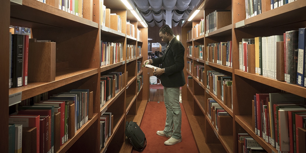 Maquette de la salle de lecture de la Bibliothèque nationale de France